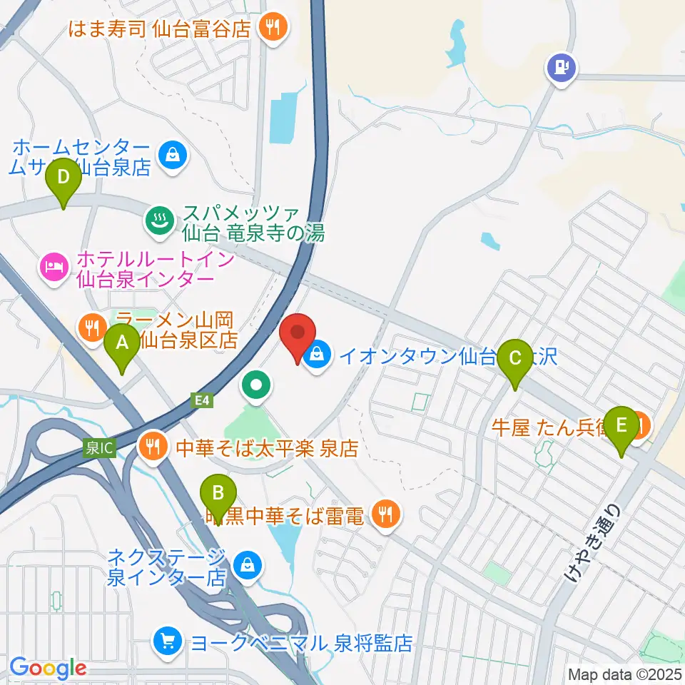 カワイ音楽教室 イオン泉大沢周辺のコンビニエンスストア一覧地図