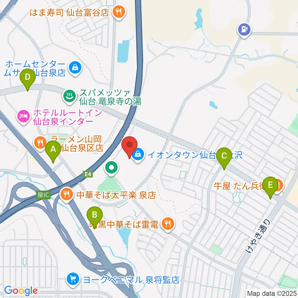 カワイ音楽教室 イオン泉大沢周辺のコンビニエンスストア一覧地図