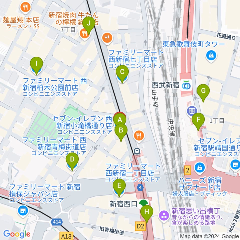 HAL'S JAZZ周辺のコンビニエンスストア一覧地図