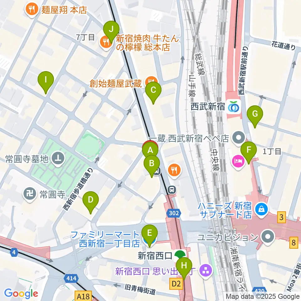 HAL'S JAZZ周辺のコンビニエンスストア一覧地図
