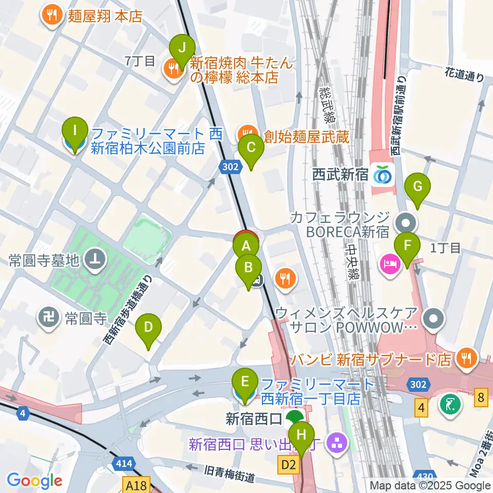 HAL'S JAZZ周辺のコンビニエンスストア一覧地図