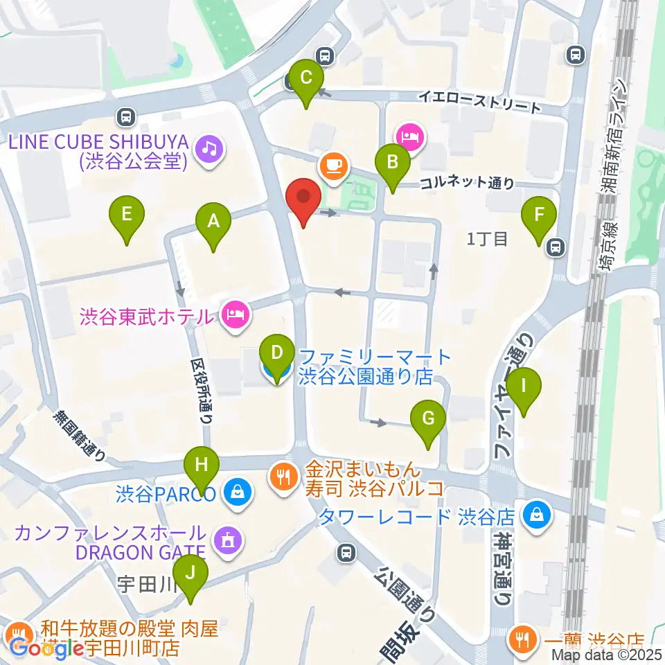 エル・スール・レコーズ周辺のコンビニエンスストア一覧地図