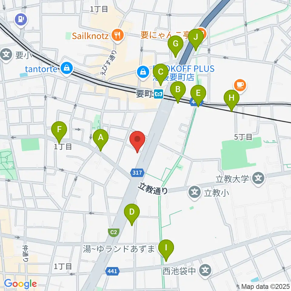 現代ギター社 GG学院周辺のコンビニエンスストア一覧地図