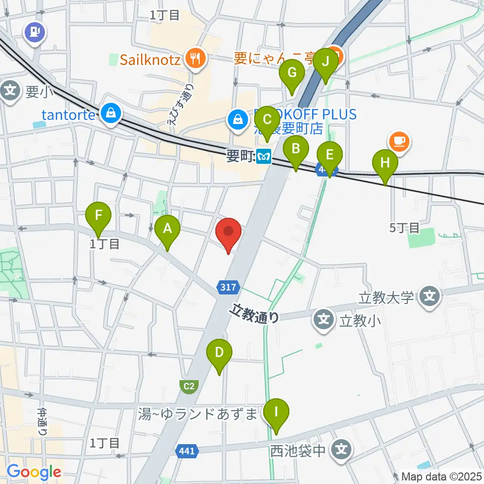 現代ギター社 GG学院周辺のコンビニエンスストア一覧地図