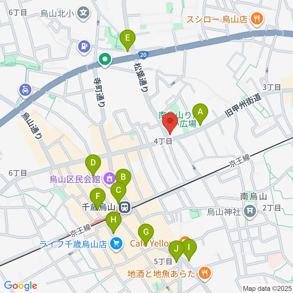 クレッシェレ音楽教室 千歳烏山校周辺のコンビニエンスストア一覧地図