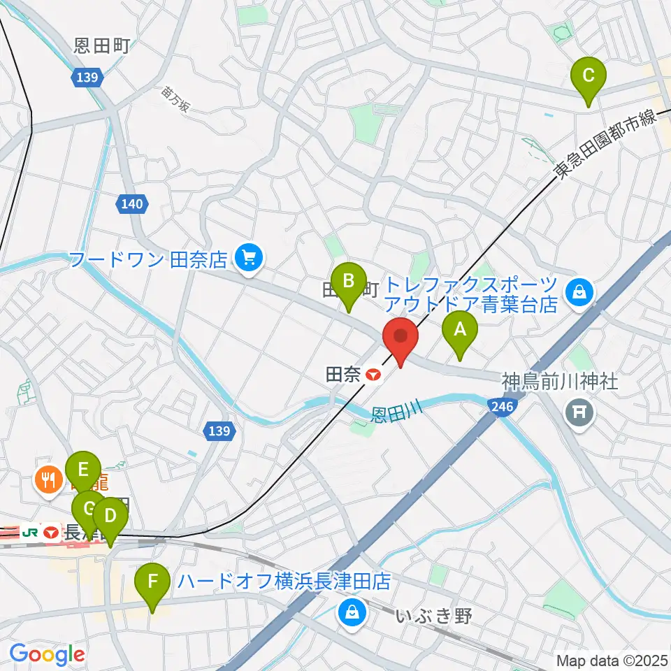 STUDIO like DRUM SCHOOL周辺のコンビニエンスストア一覧地図