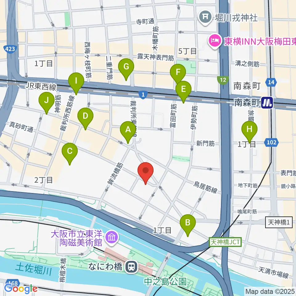 パストラーレ周辺のコンビニエンスストア一覧地図