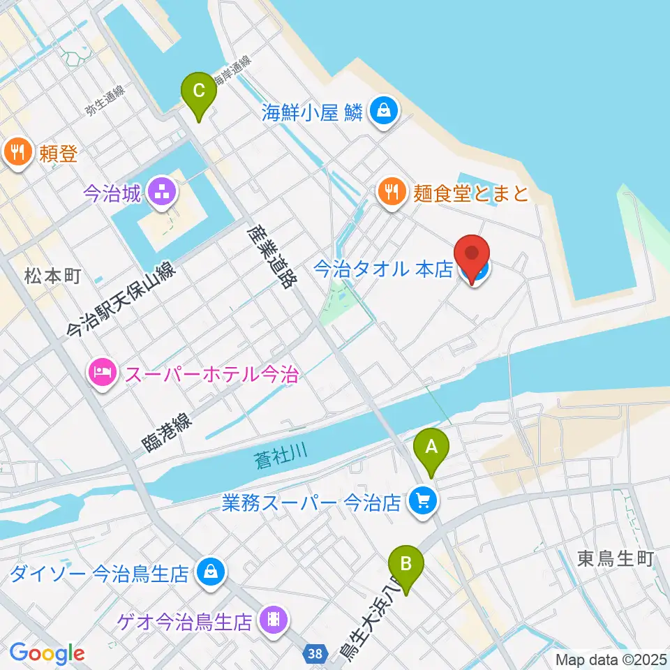 テクスポート今治周辺のコンビニエンスストア一覧地図