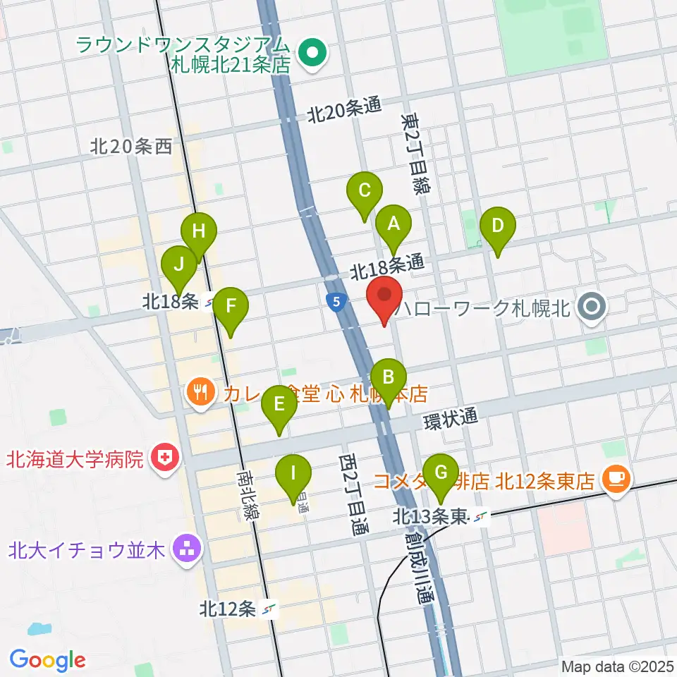 スタジオミックス・ジッピーホール周辺のコンビニエンスストア一覧地図