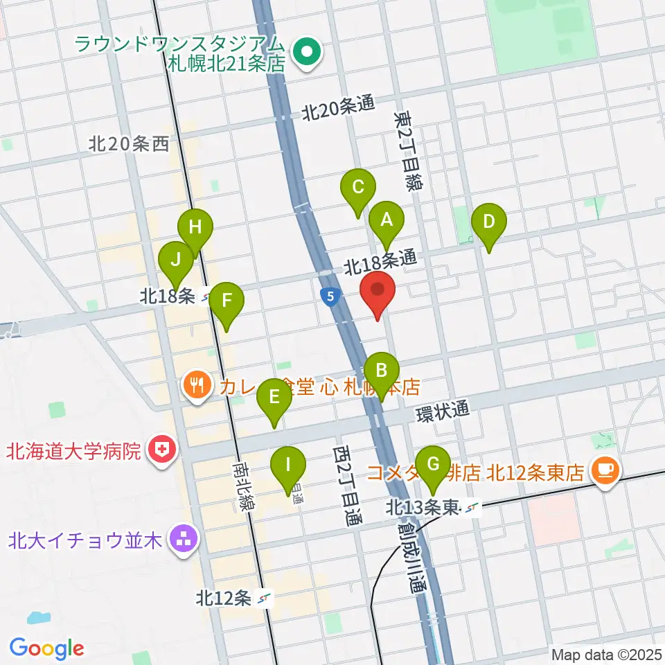 スタジオミックス・ジッピーホール周辺のコンビニエンスストア一覧地図