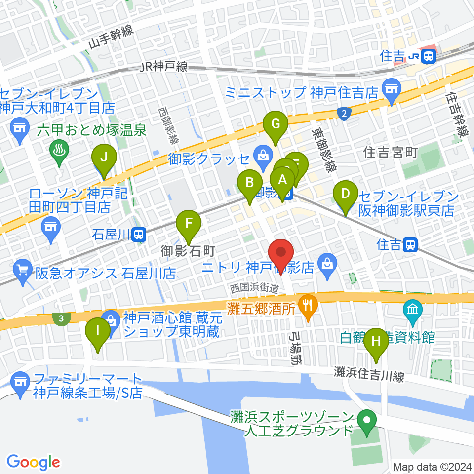 コーヒーハウス井戸周辺のコンビニエンスストア一覧地図