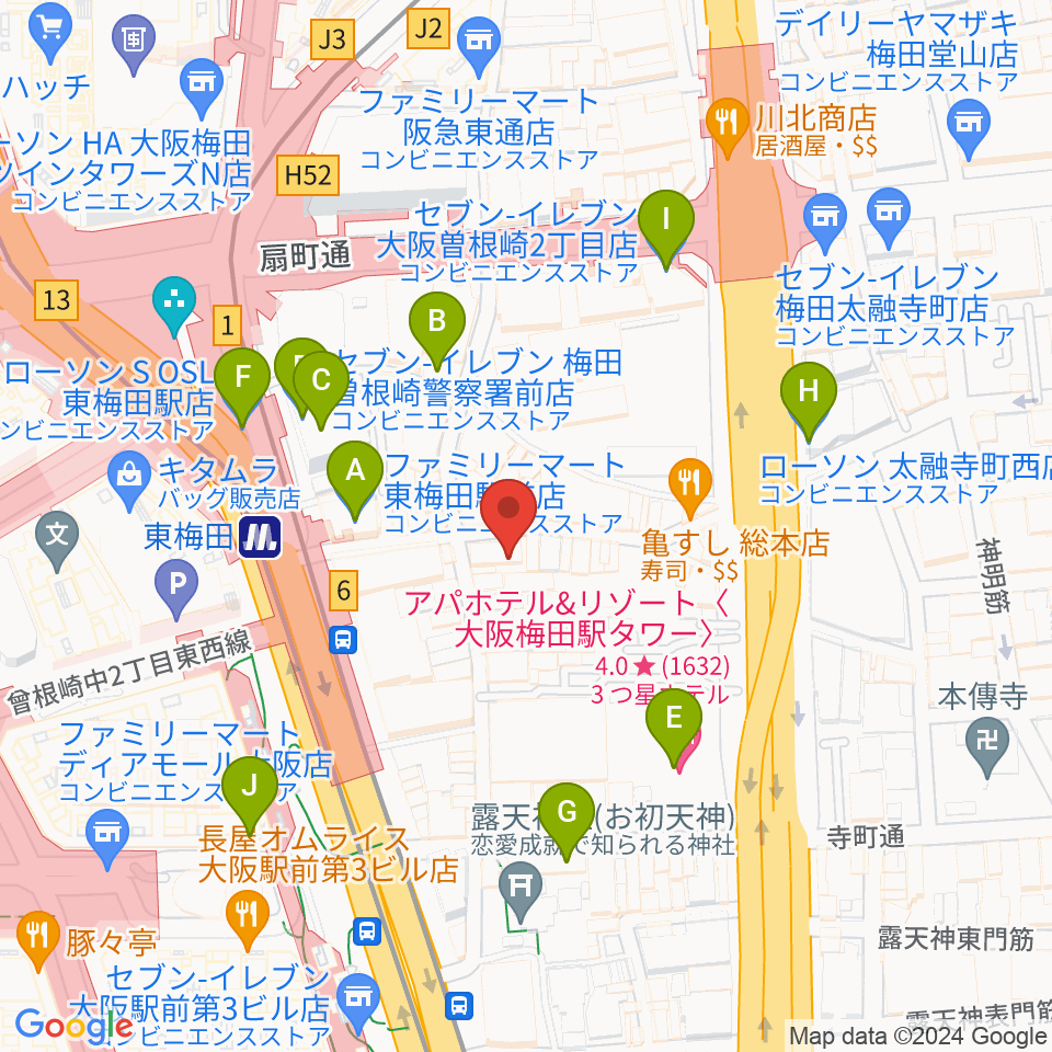 ニューサントリー5周辺のコンビニエンスストア一覧地図