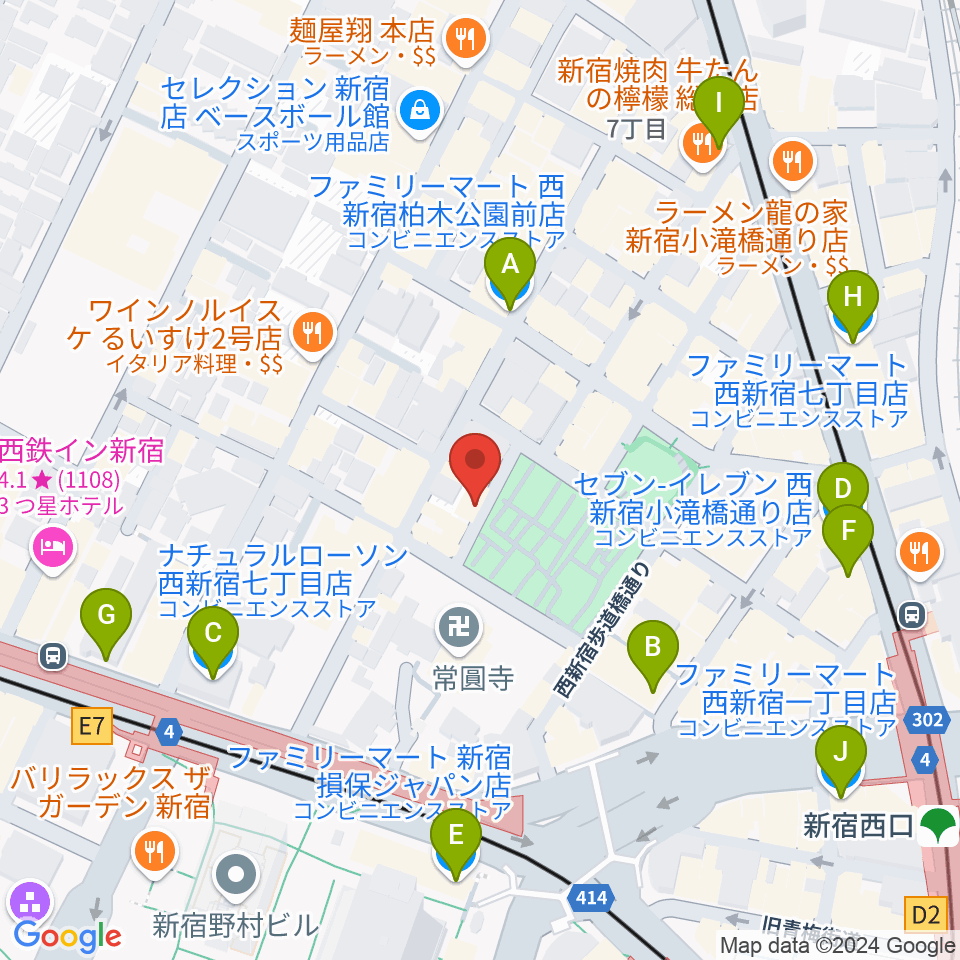 ダブストアレコードマート周辺のコンビニエンスストア一覧地図