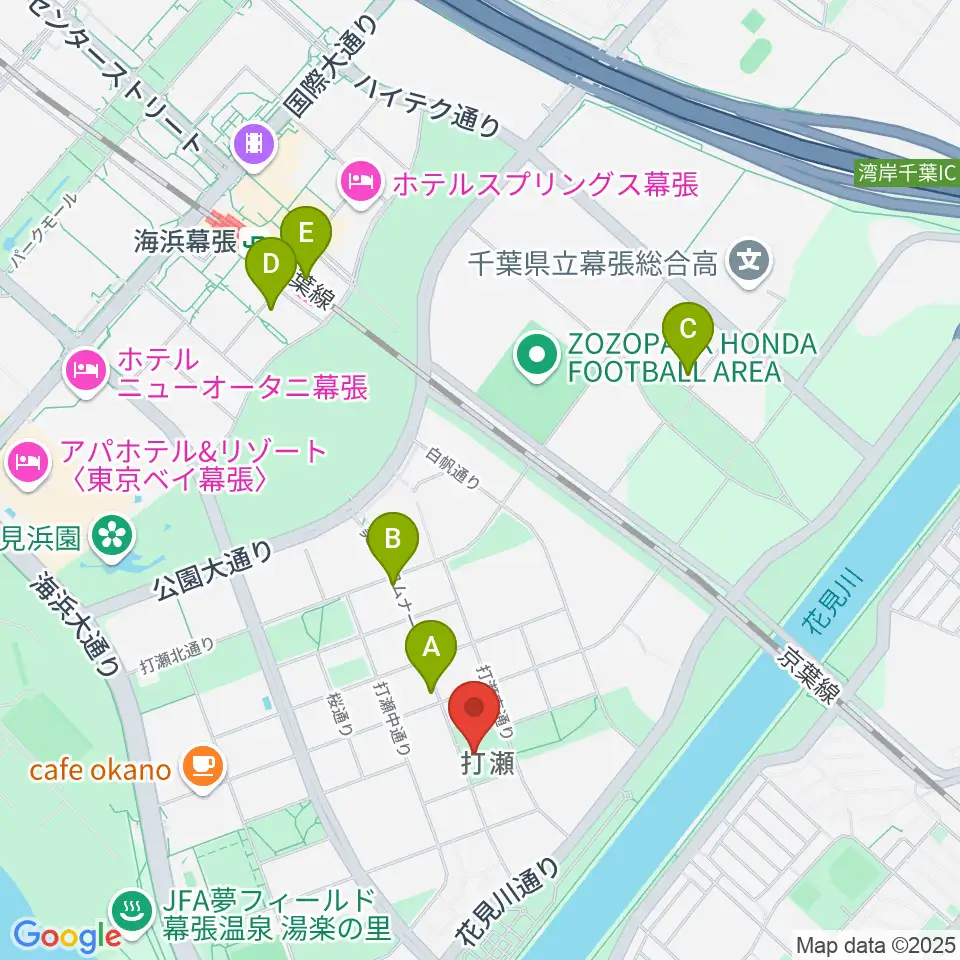 幕張ベイタウン・コア 打瀬公民館周辺のコンビニエンスストア一覧地図