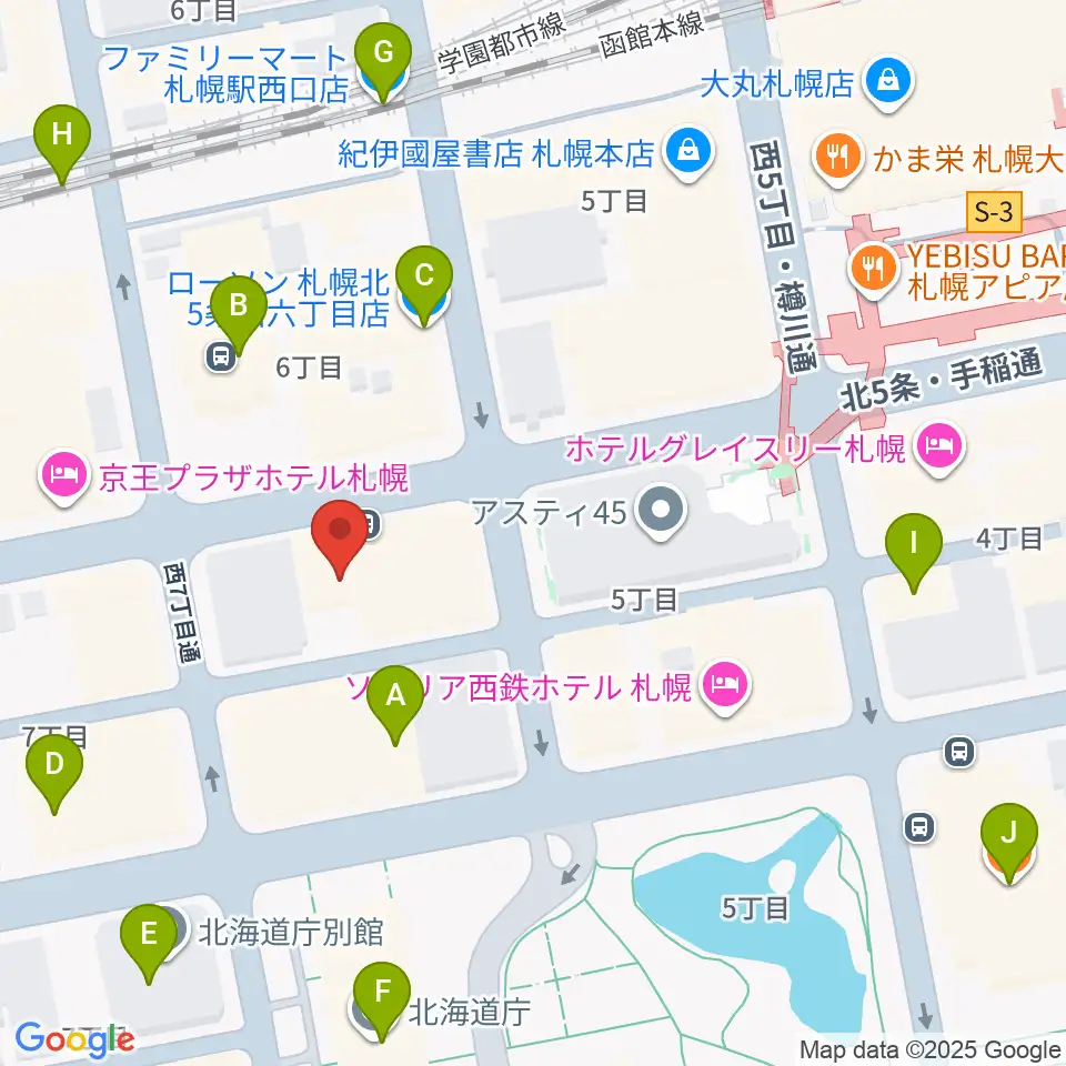 六花亭ふきのとうホール周辺のコンビニエンスストア一覧地図