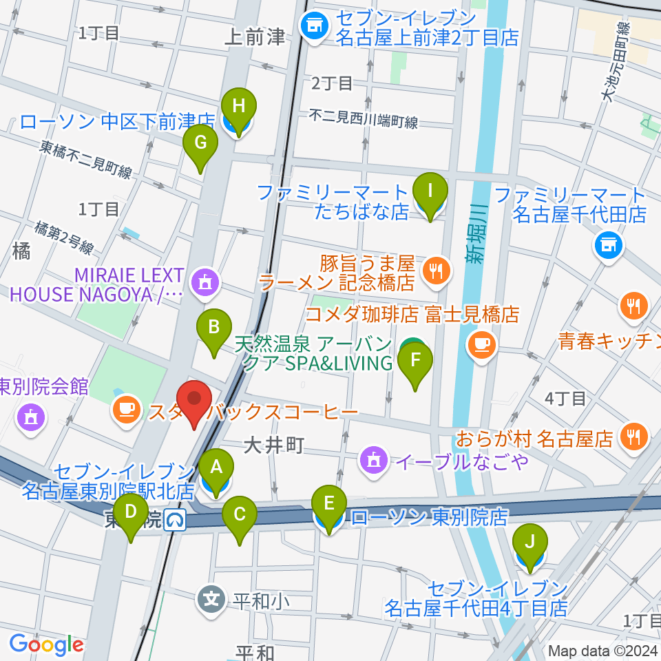 ローズマリーハート周辺のコンビニエンスストア一覧地図