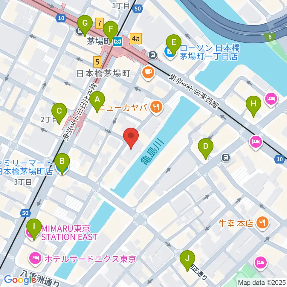 グランドギャラリー東京周辺のコンビニエンスストア一覧地図