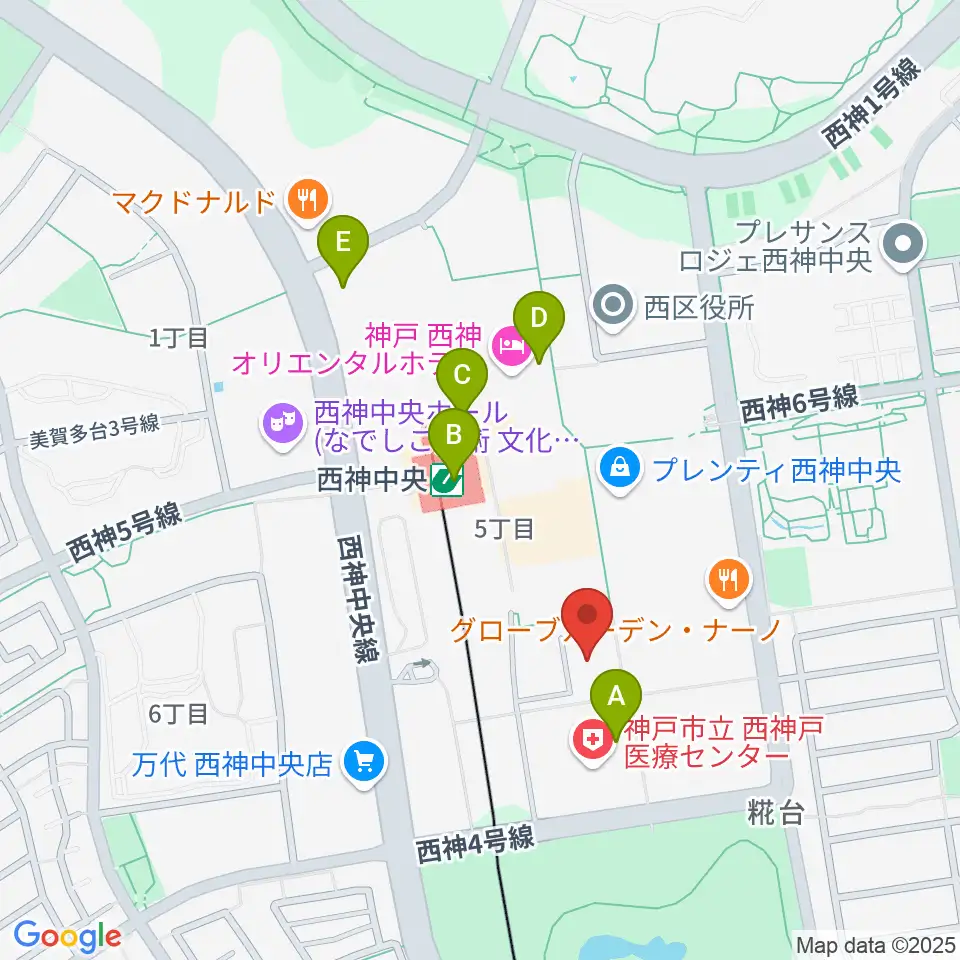 神戸市西区文化センター周辺のコンビニエンスストア一覧地図