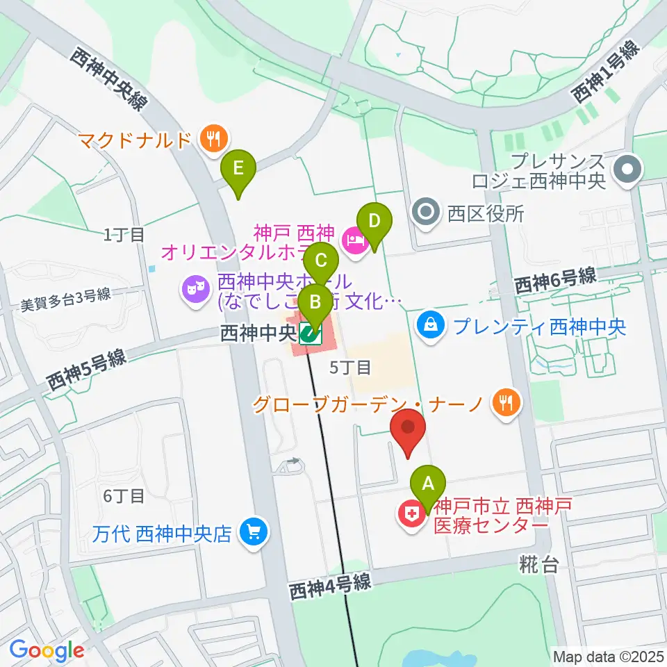 神戸市西区文化センター周辺のコンビニエンスストア一覧地図