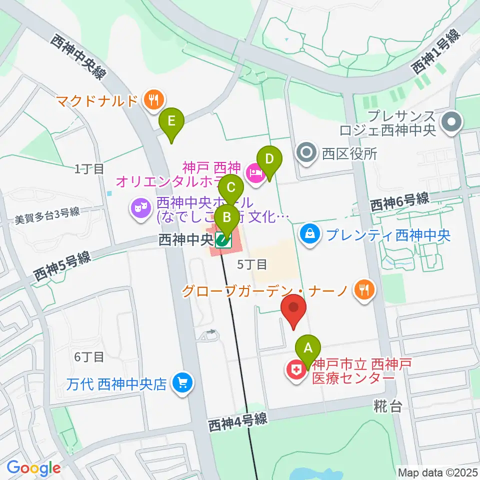 神戸市西区文化センター周辺のコンビニエンスストア一覧地図