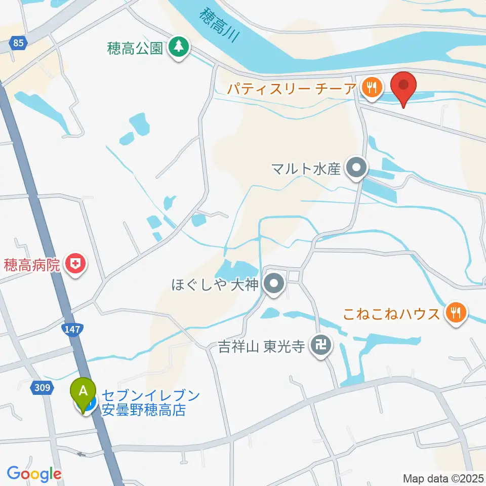 あづみ野コンサートホール周辺のコンビニエンスストア一覧地図