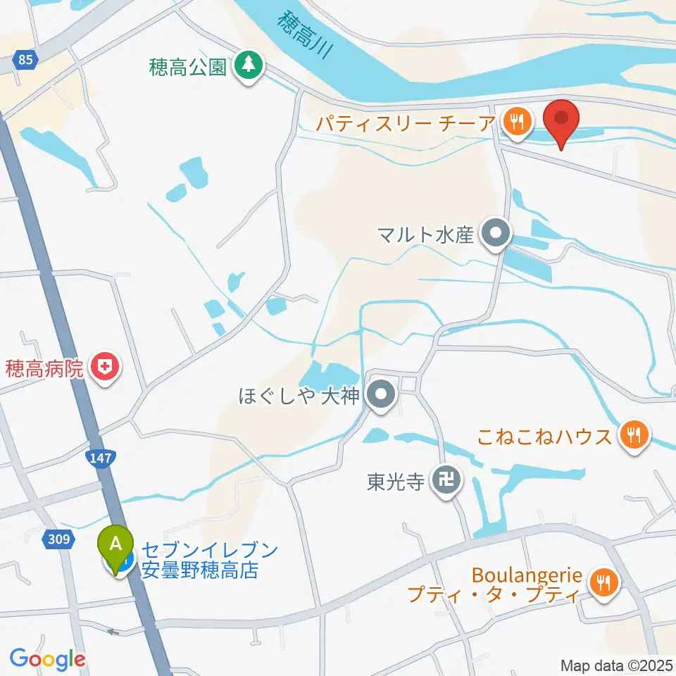 あづみ野コンサートホール周辺のコンビニエンスストア一覧地図