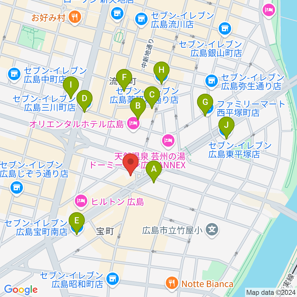 音魂周辺のコンビニエンスストア一覧地図