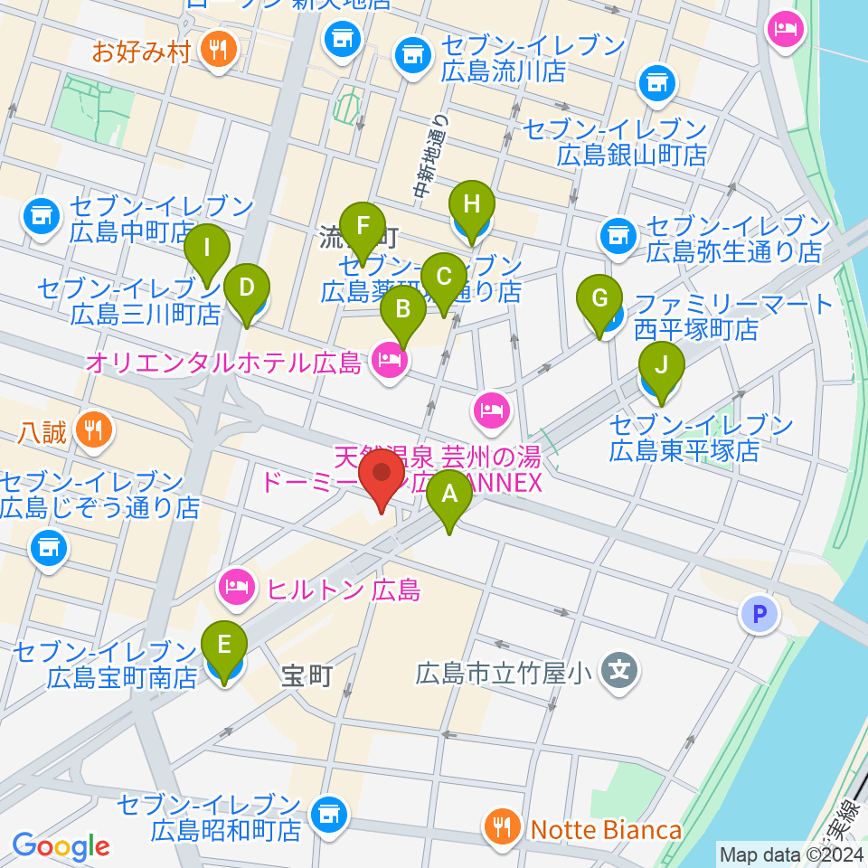 音魂周辺のコンビニエンスストア一覧地図