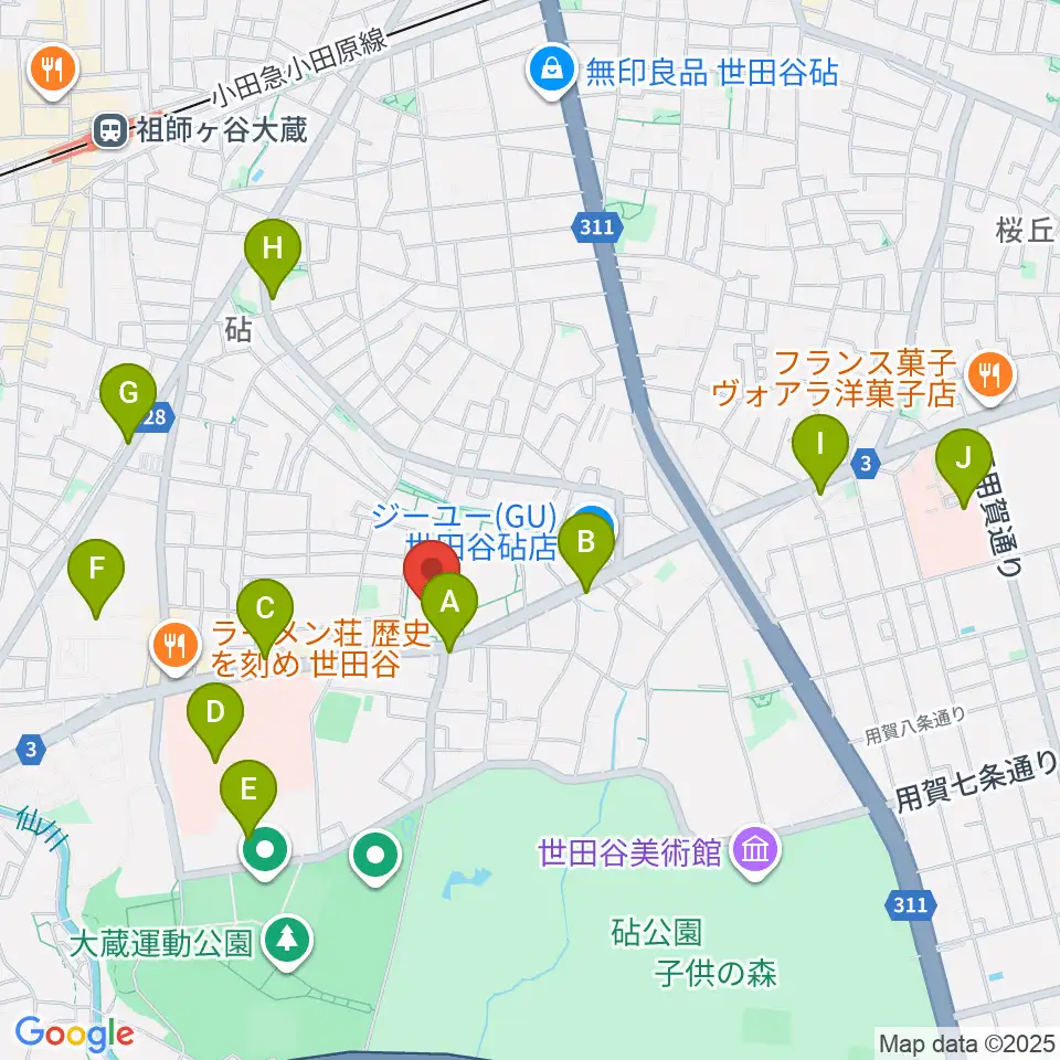 NHK技研講堂周辺のコンビニエンスストア一覧地図