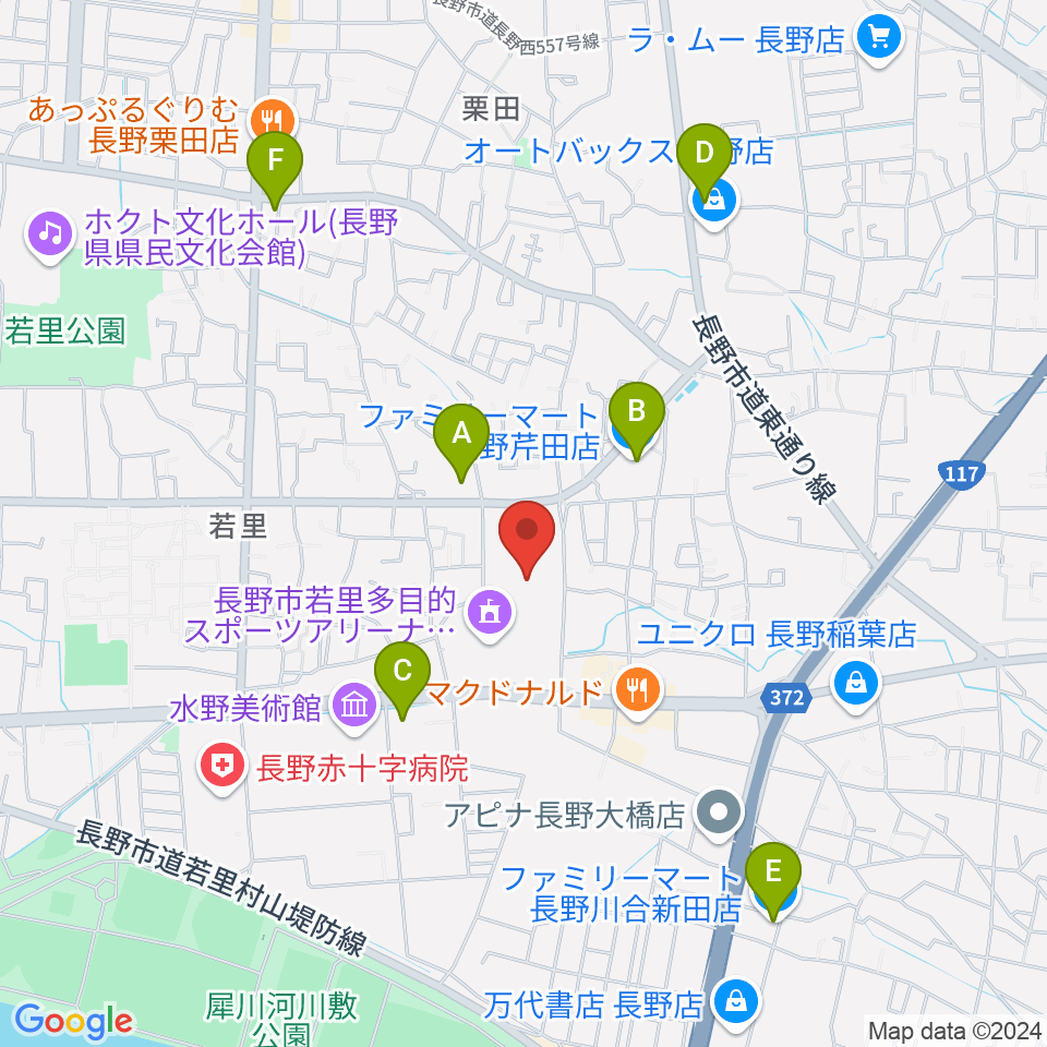 若里市民文化ホール周辺のコンビニエンスストア一覧地図