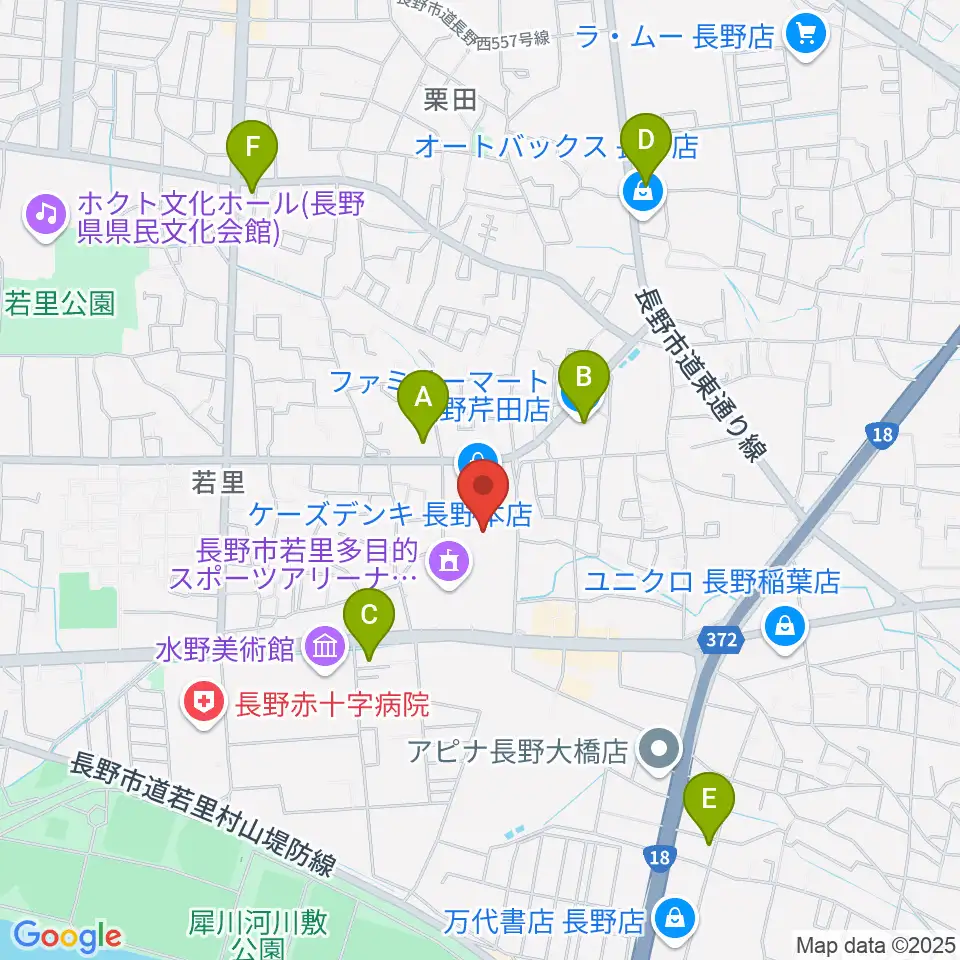 若里市民文化ホール周辺のコンビニエンスストア一覧地図