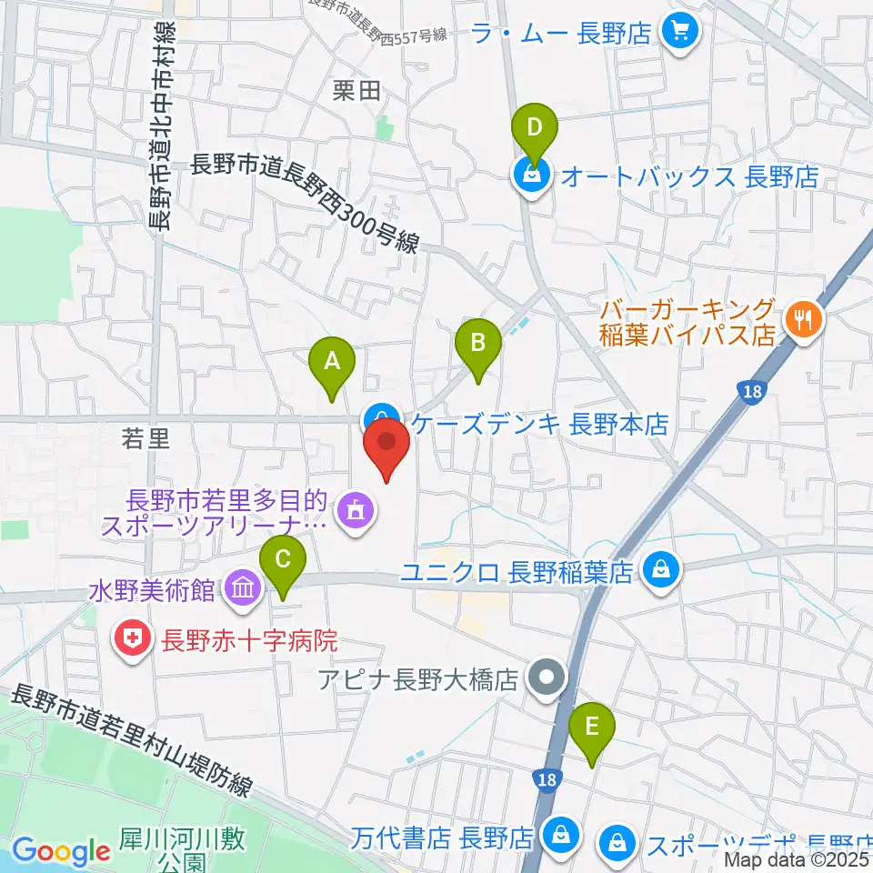 若里市民文化ホール周辺のコンビニエンスストア一覧地図
