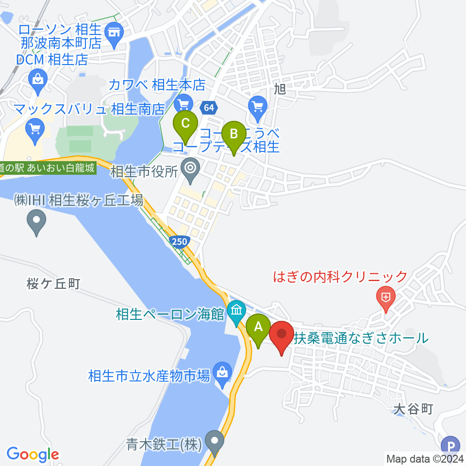 相生市文化会館 扶桑電通なぎさホール周辺のコンビニエンスストア一覧地図