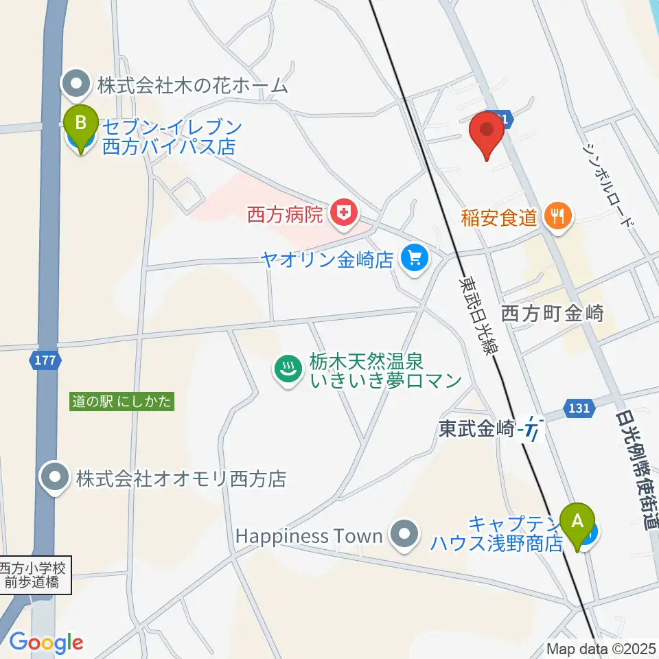 西方音楽館周辺のコンビニエンスストア一覧地図