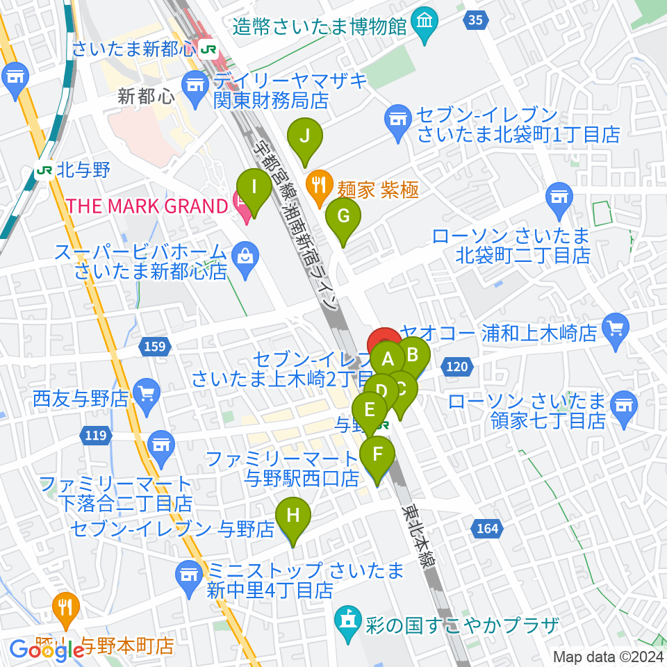 GalleryシャインEAST周辺のコンビニエンスストア一覧地図