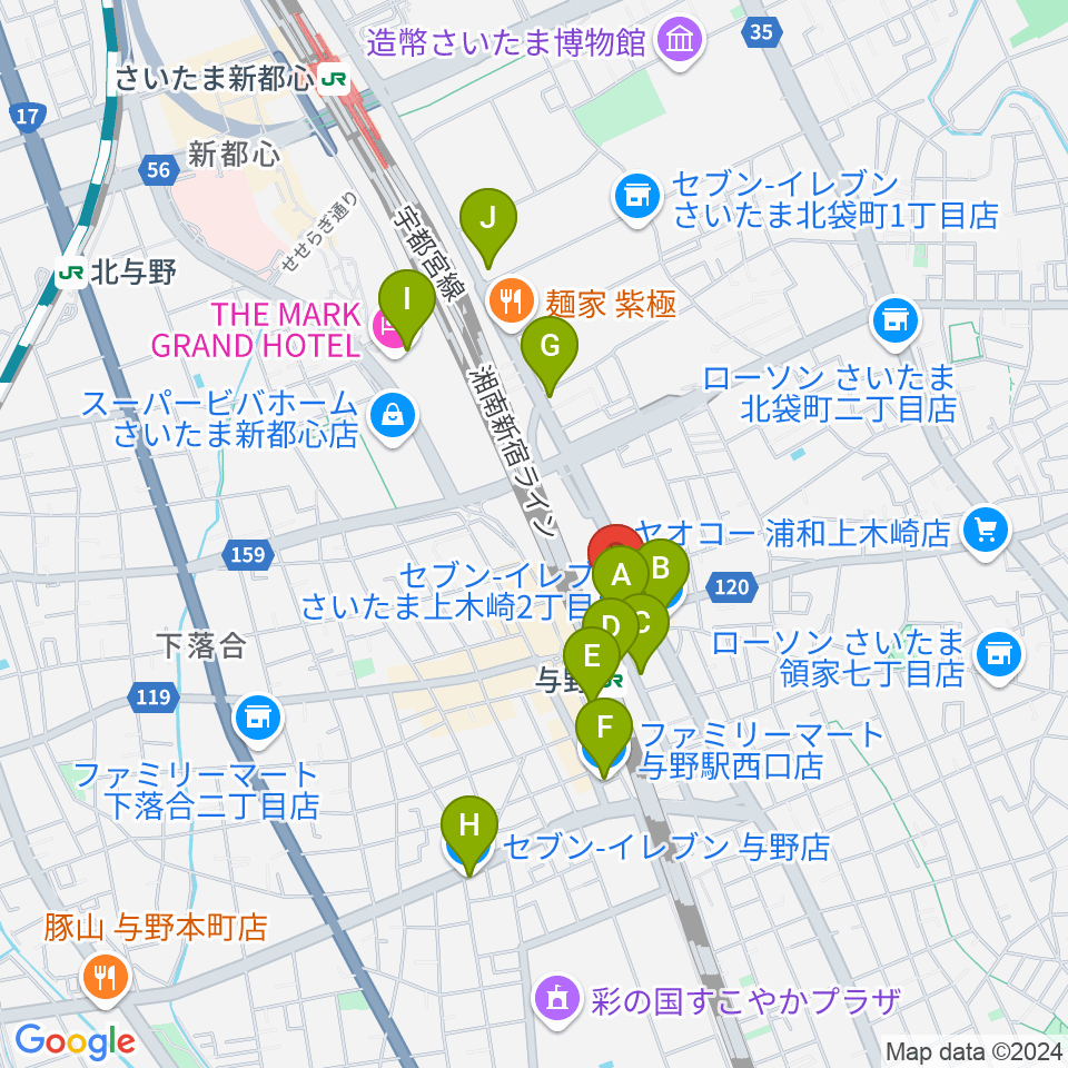 GalleryシャインEAST周辺のコンビニエンスストア一覧地図