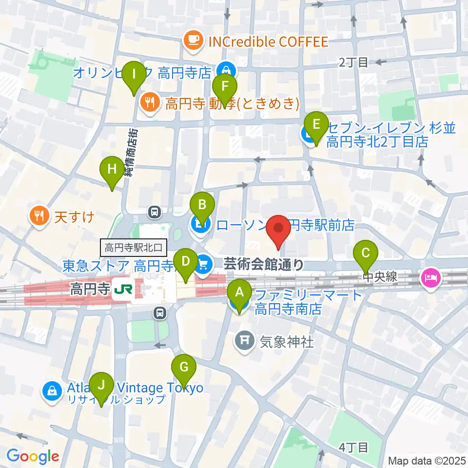 JIROKICHI周辺のコンビニエンスストア一覧地図