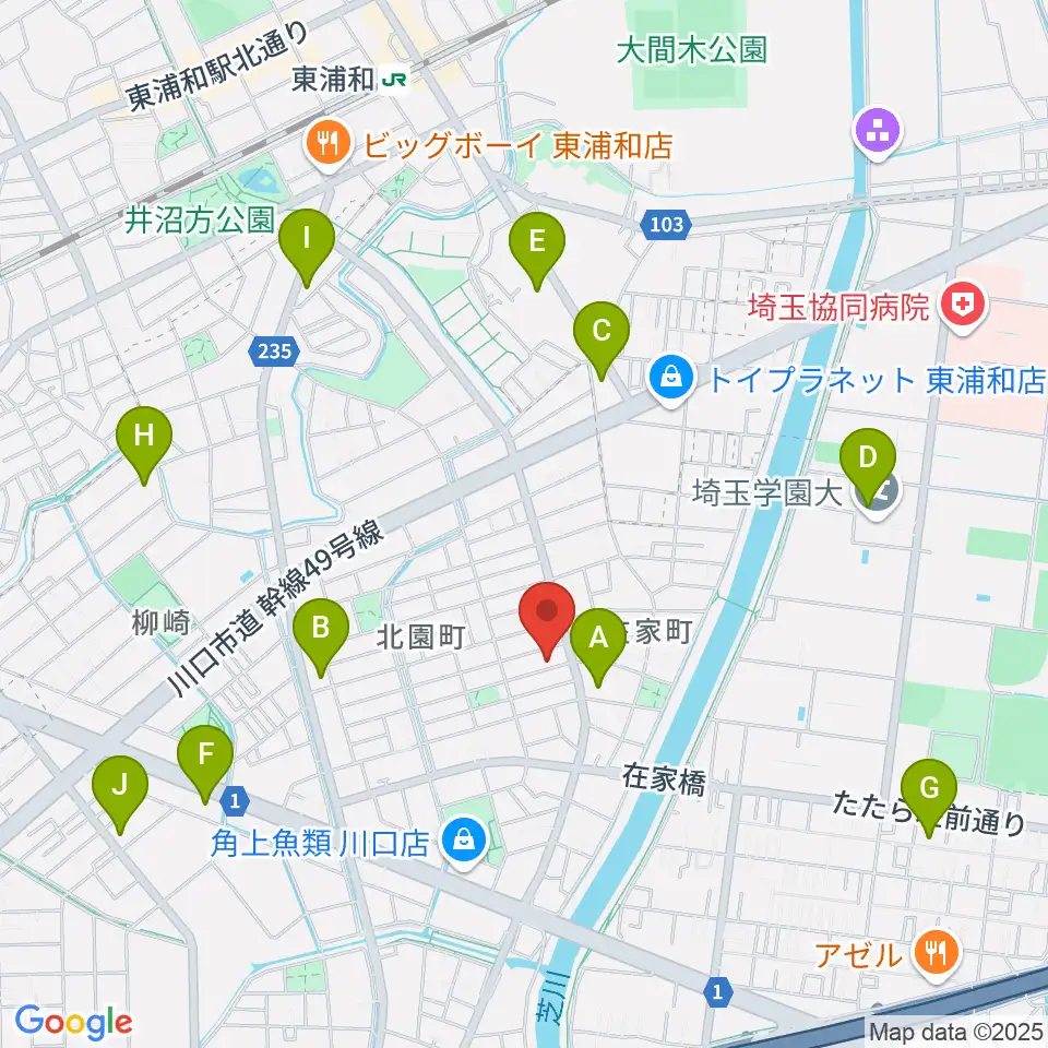 マスカット音楽教室周辺のコンビニエンスストア一覧地図