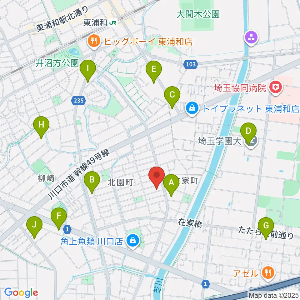マスカット音楽教室周辺のコンビニエンスストア一覧地図