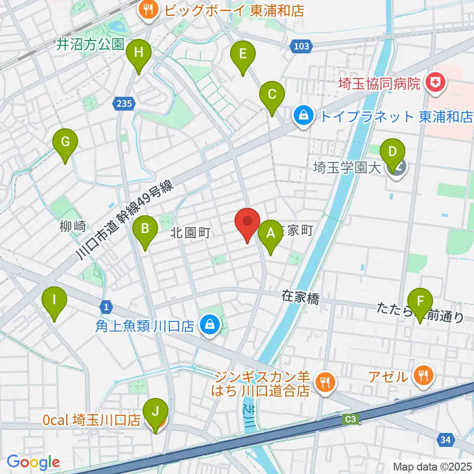 マスカット音楽教室周辺のコンビニエンスストア一覧地図