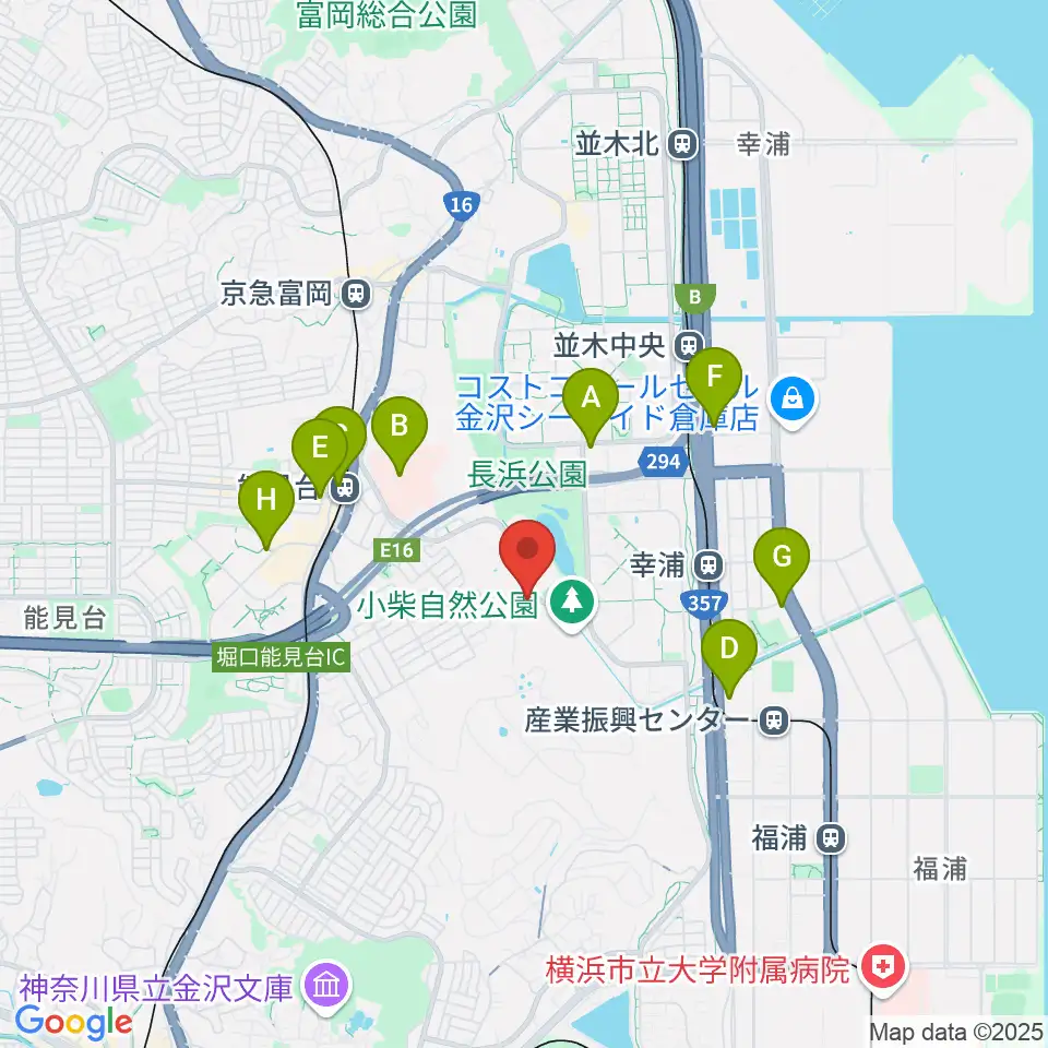 横浜市長浜ホール周辺のコンビニエンスストア一覧地図