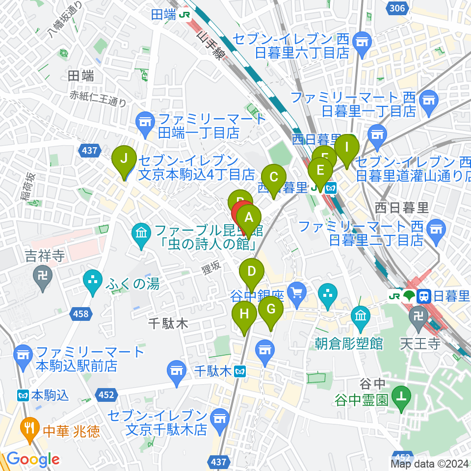 やなか音楽ホール周辺のコンビニエンスストア一覧地図