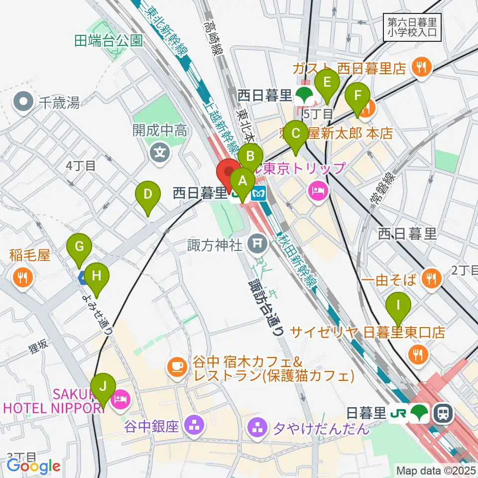 ハート音楽院ギター教室周辺のコンビニエンスストア一覧地図