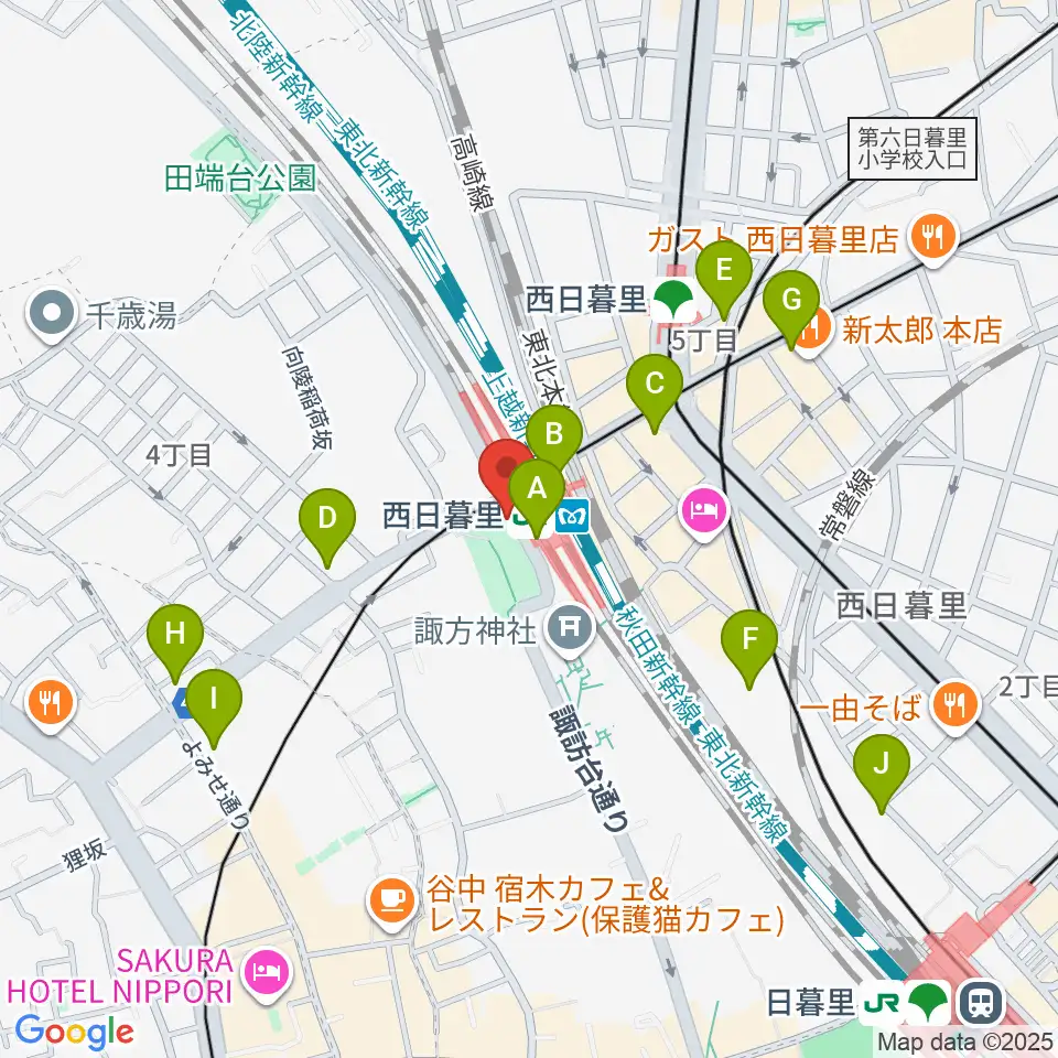 ハート音楽院ギター教室周辺のコンビニエンスストア一覧地図