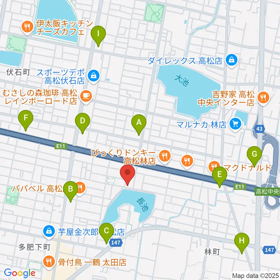 KUSAKA音楽教室周辺のコンビニエンスストア一覧地図
