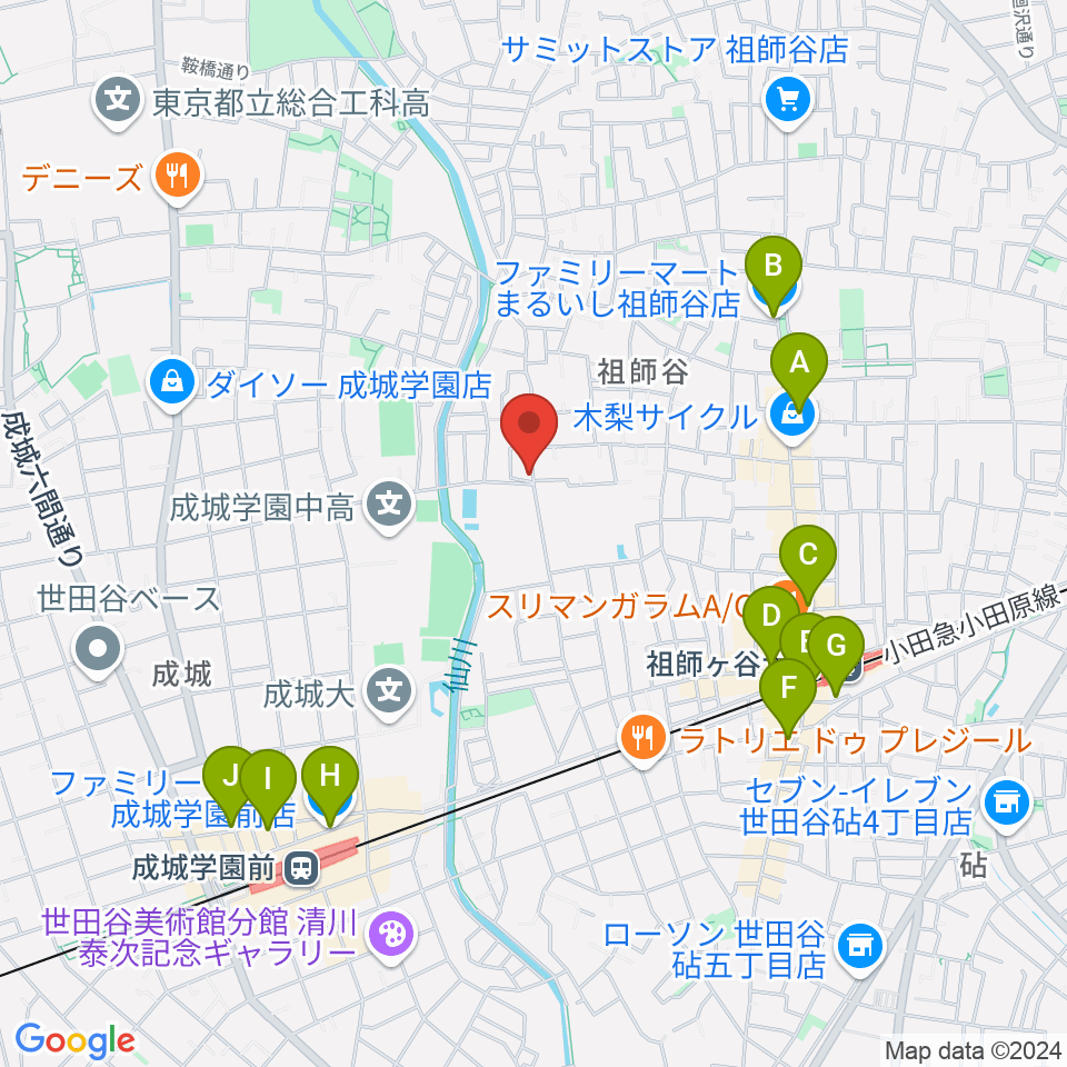 サローネ・フォンタナ周辺のコンビニエンスストア一覧地図