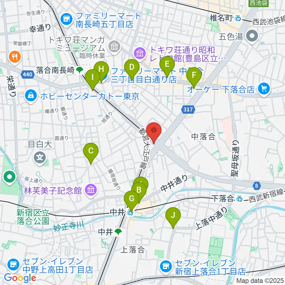 PAPAGENO周辺のコンビニエンスストア一覧地図