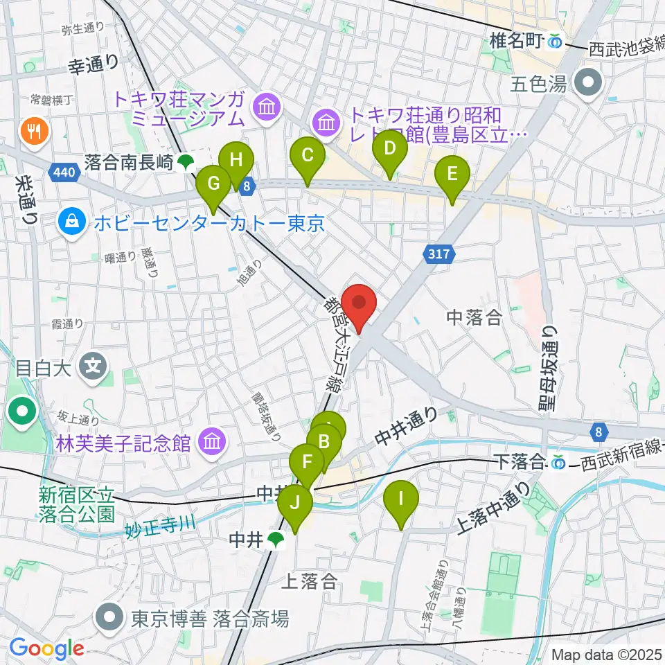 PAPAGENO周辺のコンビニエンスストア一覧地図