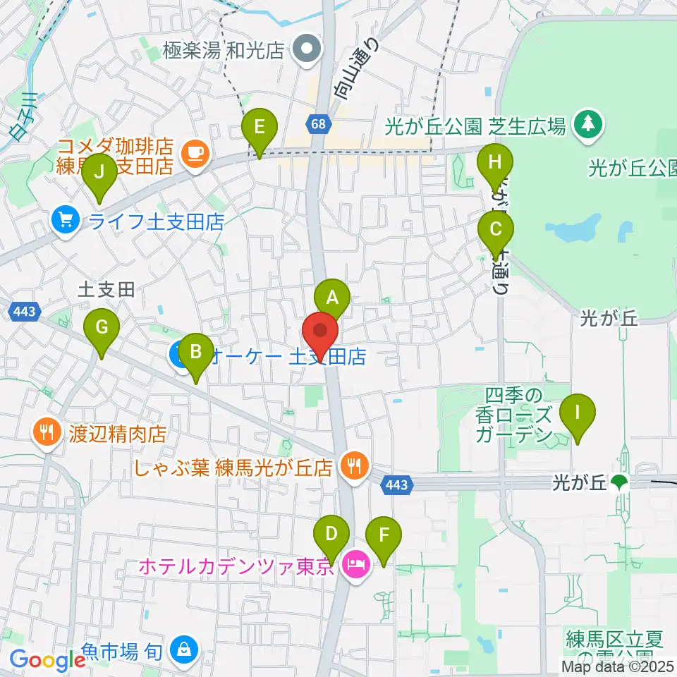 日本ピアノギャラリー ドルチェホール周辺のコンビニエンスストア一覧地図