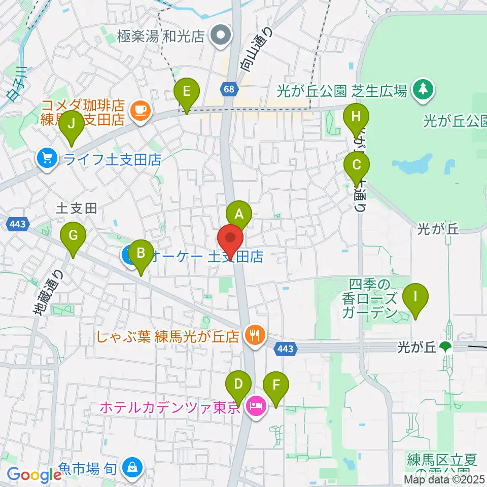 日本ピアノギャラリー ドルチェホール周辺のコンビニエンスストア一覧地図